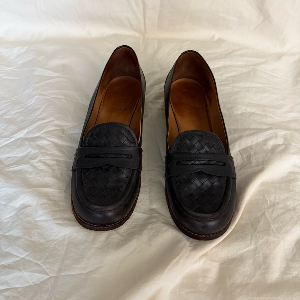 Bottega Veneta brown Woven Loafers